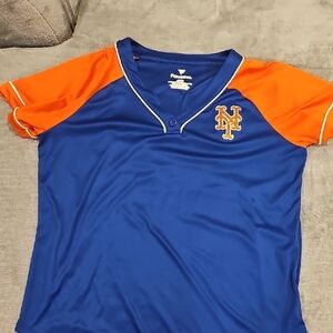 NY METS Blue and Orange FANATICS Athletic Shirt